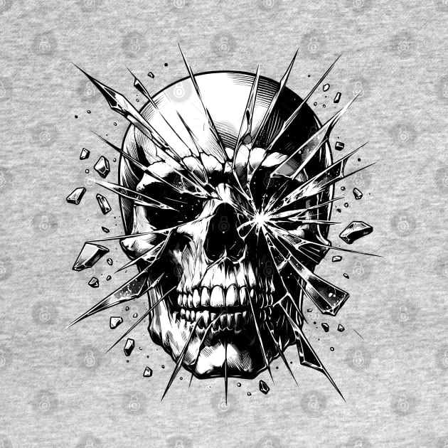 Broken crystal Skull by PrintSoulDesigns